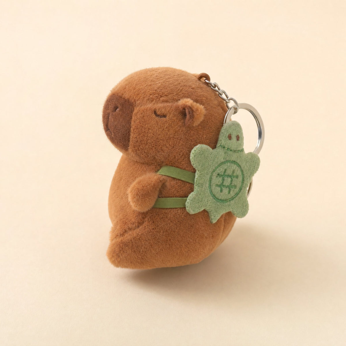 Capybara bag charm, Turtle Backpack, Chocolate