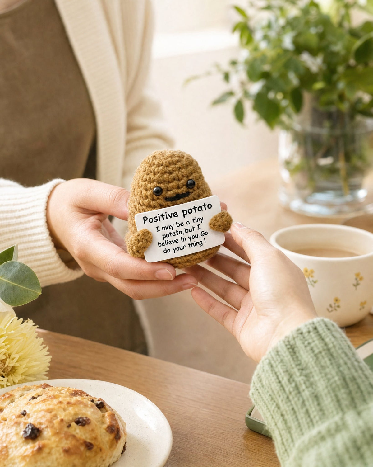 Giving a Positive Potato to a friend